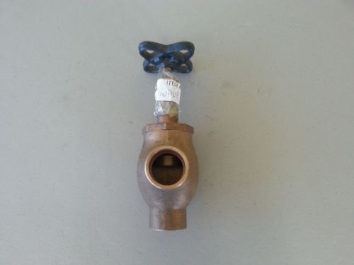 Nibco s311y 11/4 bronze angle globe valve, class 125, 1-1/4&#034; solder for sale