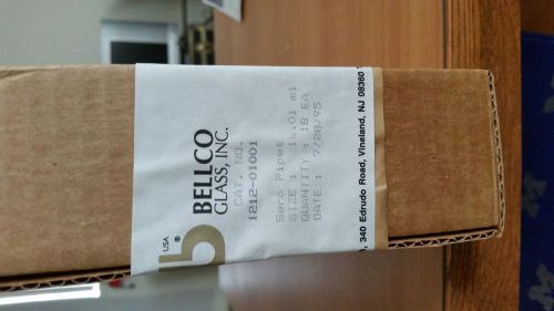 Bellco Glass Sero Pipet 1x .01 mL 18ct in Box