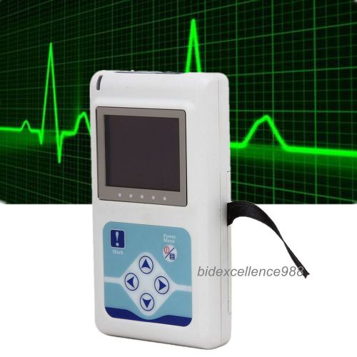 100% NEW CE CardioScape 3-channel Color LCD Holter Monitor 24 Hours