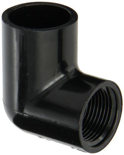 Spears 407-B Series PVC Pipe Fitting  90 Degree Elbow  Schedule 40  Black  3/4&#034;