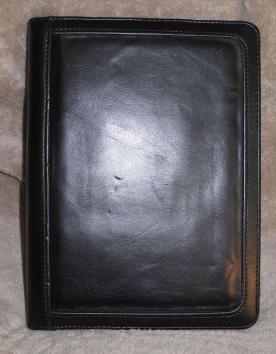 Black Leather Zippered 3-Ring EXECUTIVE PLANNER Binder Pad by Dayrunner