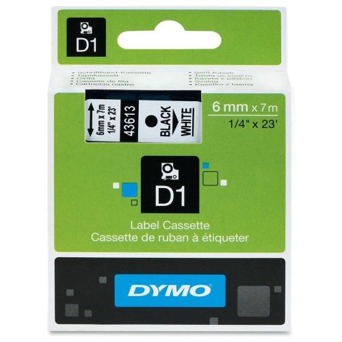 Dymo black on white d1 label tape 43613 for sale