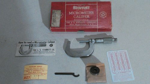 Starrett 1212RL Stainless Steel micrometer 1&#034;-2&#034; .0001&#034; (Vernier)
