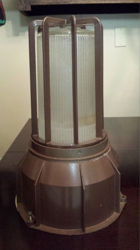 VINTAGE INDUSTRIAL EXLOSIVE PROOF LIGHT STEAMPUNK LARGE HEAVY RIBBED GLOBE NOS