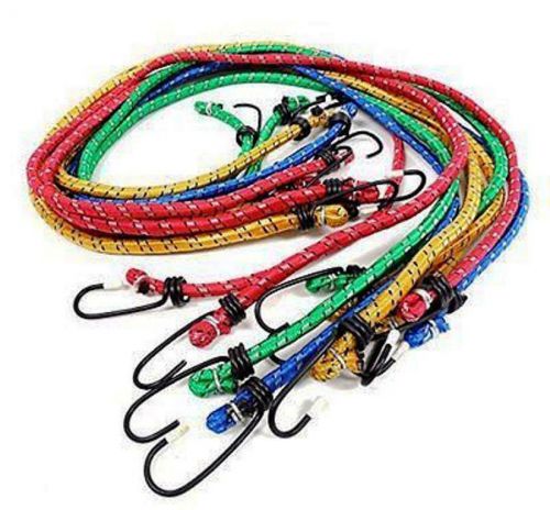 12 MULTI COLOR REGULAR DUTY BUNGEE CORD TIE DOWN CORDS 36&#034; long  - FREE SHIPPING