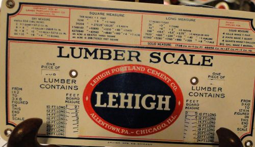 LEHIGH LUMBER AND CEMENT POCKET SCALE