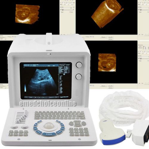FDA Portable Digital Ultrasound Scanner CONVEX PROBE 3D software optional linear