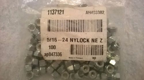 5/16-24 Hex Nylon Insert Lock Nuts Qty 100
