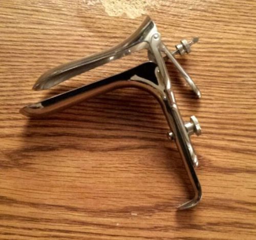 Stainless Steel Vaginal Speculum- Nice condition vintage medical tool from 80s!