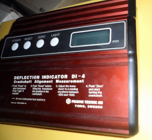 DEFLECTION INDICATOR DI-4 Crankshaft Alignment,no probe PRISM TEKNIK AB