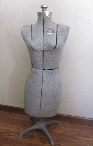 Vintage acme dress form mannequin de luxe size a adjustable wing-nuts w/stand for sale