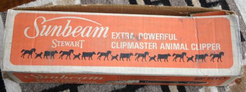 SUNBEAM STEWART CLIPMASTER 510A ANIMAL CLIPPERS HORSE COW SHEEP SHEARS BLACK ~