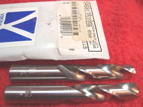 2pc new viking drill 260 24180 35/64&#034; hss screw machine length drill 118° point for sale