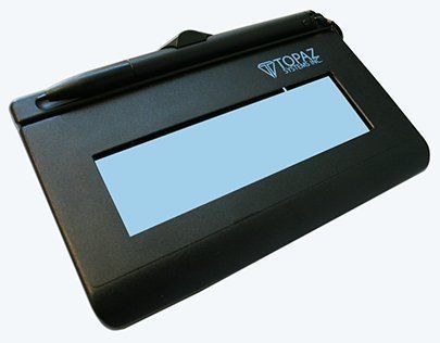 Topaz siglite 1x5 lcd signature capture pad t-lbk460-hsb-r for sale