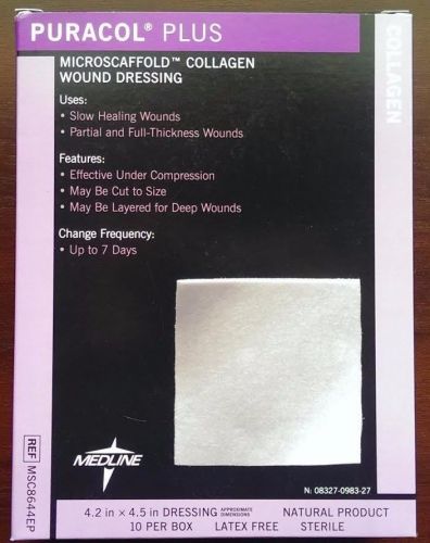 Medline #MSC8644EP Puracol Plus Collagen Dressings NEW IN BOX 10/BX