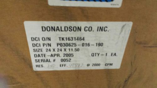 Donaldson p030625-016-190 hepa panel filter for sale