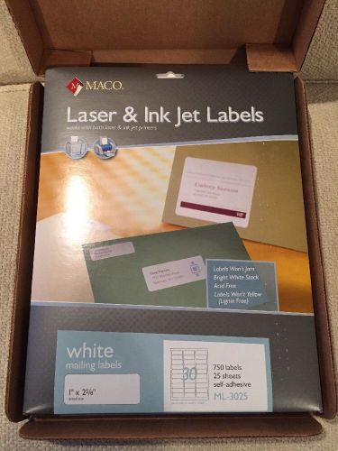 Laser and Ink Jet Mailing Label Stickers