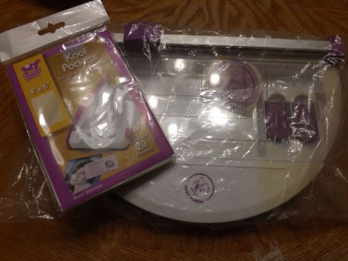 New purple cow kool pocket cold laminator &amp; trimmer with 4x6 pockets