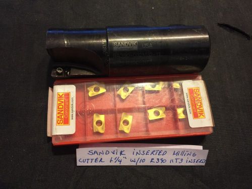 Sandvik RA390-032M32-11L Cutter W/10 Sandvik R390-11T310M-PH 4020 Inserts