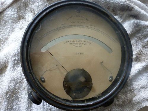 Vintage Antique Jewell Volt Meter Brass Steampunk Frankenstein 1899