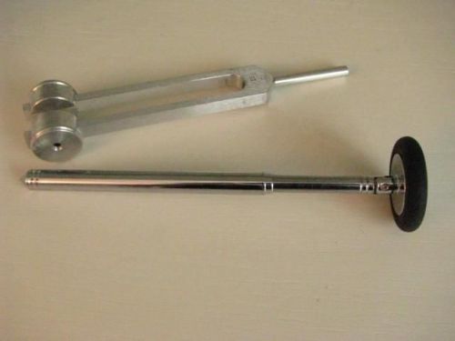 Medivibe 128 c tuning fork and reflex hammer medical instrument lot pair