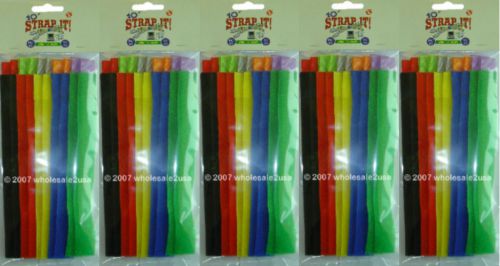 BIG Lot (50)! Individual Cable Ties Velcro Assorted Colors [Nerd]