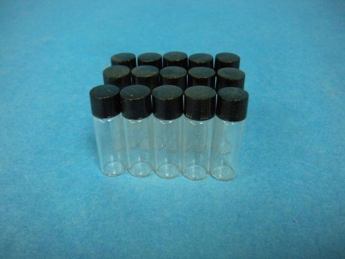 Lab Glass 2ml Vial with Caps Lot of 15
