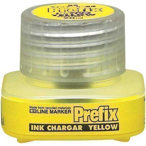 Kokuyo fluorescent OA prefix marker ink refill yellow PMR L10Y