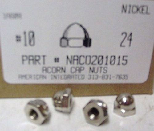 #10-24 acorn cap nuts zinc alloy nickel plated (40) for sale