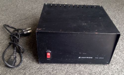 ASTRON RS-20A POWER SUPPLY 120VAC TO 12VDC 20 AMPS