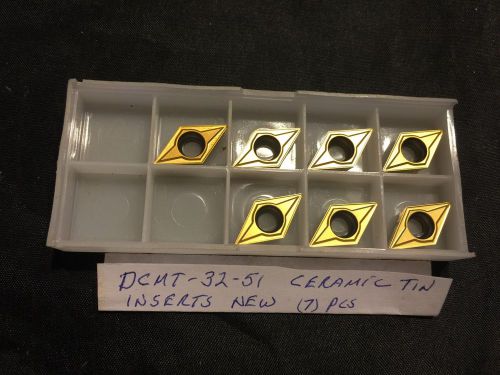 DCMT 32-51 Tin Coated Ceramic Inserts **7 Inserts**