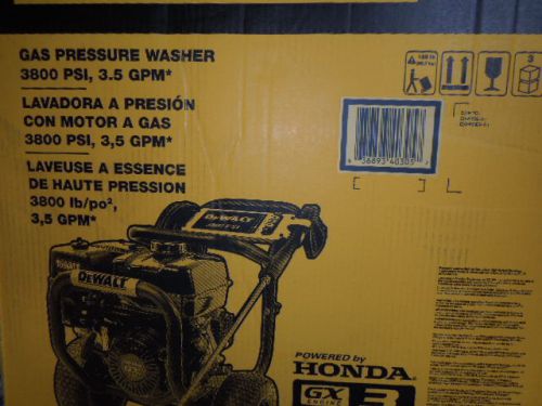 Dewalt 3800 PSI Commercial Grade Pressure Washer. NEW!!! NO RESERVE!!!