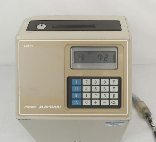 Amano microder mjr7000 employee time clock #d2 for sale