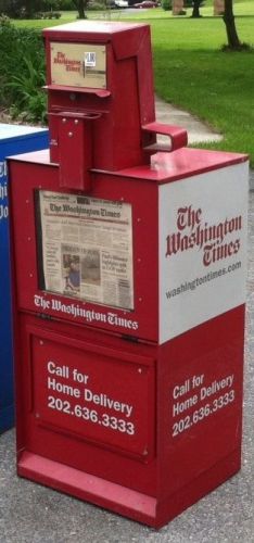 NEWSPAPER MACHINE--WASHINGTON TIMES