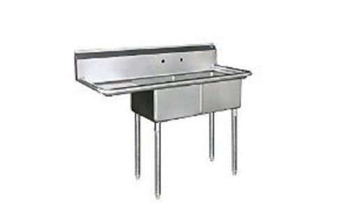 2 Compartment Sink - Stainless Steel Left side Restaurant Business AB984274
