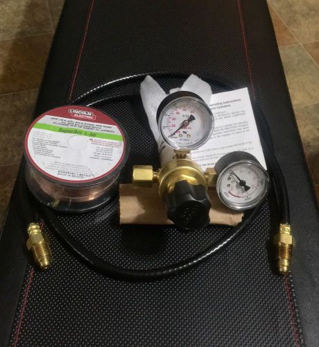 Lincoln electric harris 601 gas shielding welding regulator &amp; hose kit new for sale