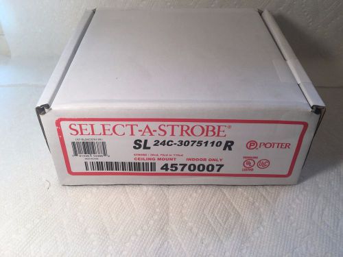 *nib**new* potter select-a-strobe sl24c-3075110r fire alarm remote strobe for sale