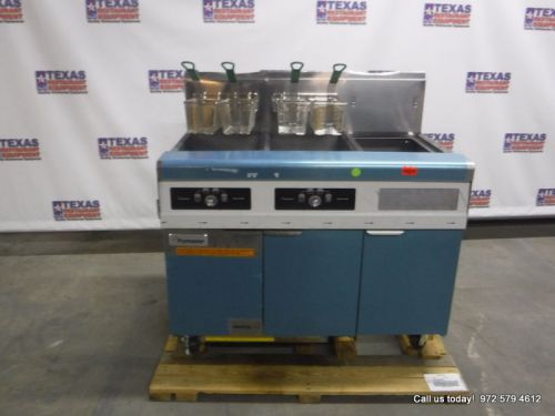 New Frymaster Gas Double Fryer Filtration System &amp; Dump Station Model FMP245EISE