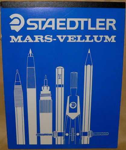 Staedtler Mars Vellum Paper Pad Drafting Drawing 46 Sheets 8.5&#034;x 11&#034; Blank Plain