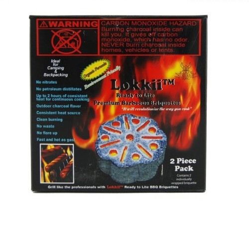 Lot Of 6 Lokkii Ready 2 Lite Barbecue Briquettes 2 Individually Wrapped Charcoal