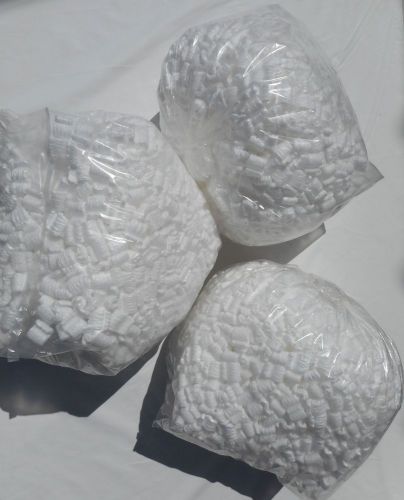 3 white 8.0 gallon bag of new clean packing peanuts fast free ship for sale