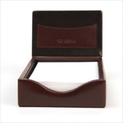 Bosca Memo Box With Flip Top Brown Old Leather