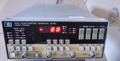 HP 8116A Pulse/Function Generator 50MHz Last Calibrated 6/14