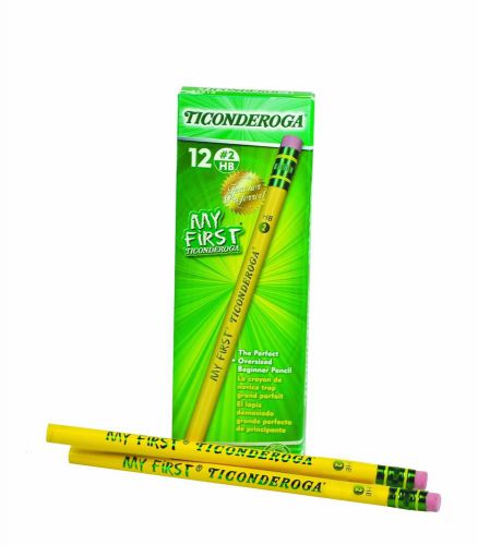 My First Ticonderoga Primary Size #2 Beginner Pencils Box of 12 Yellow (33312)