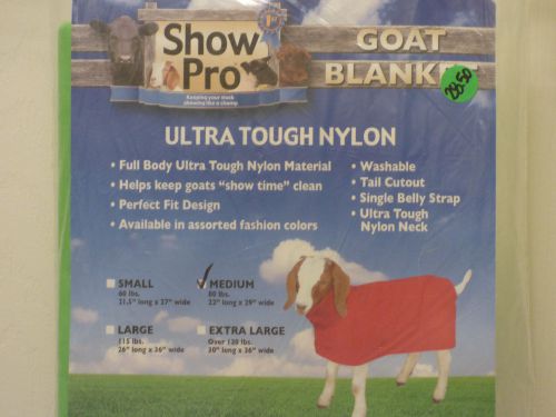 4 show pro goat blanket new in package size medium 80 lbs 22&#034; long x 29&#034; wide for sale