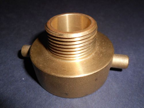 FIRE HOSE HYDRANT BRASS REDUCER / 1 1/2&#034; NST (Fire, female) to 1&#034; NPT  (Pipe)