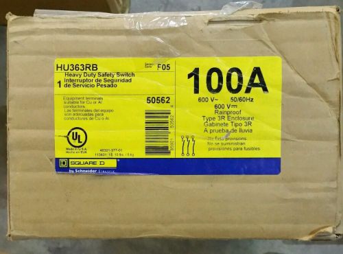 Square d hu363rb 100 amp non-fused safety switch for sale