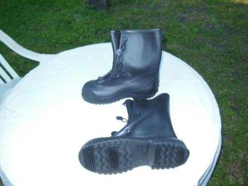 North rubber pvc protective hazmat over boots size large 11-13 new for sale