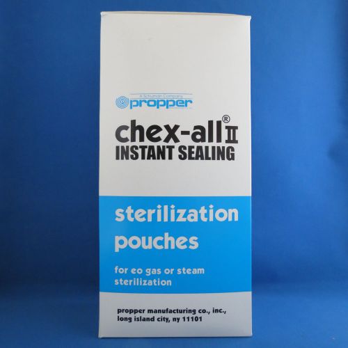 Qty 250 Propper Chex-All II Instant Sealing Sterilization Pouches  5 x10” 024010