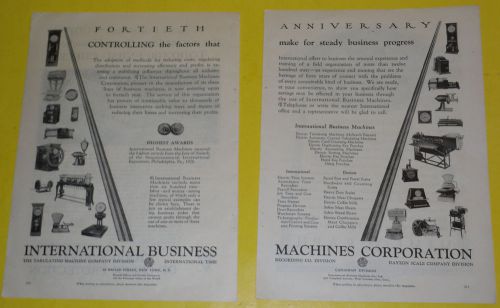 International Business Machines (IBM) 2 Page 1928 Advertisement Great Nice SEE!